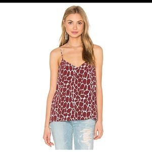 Layla Giraffe Print Cami in Burnt Scarlet